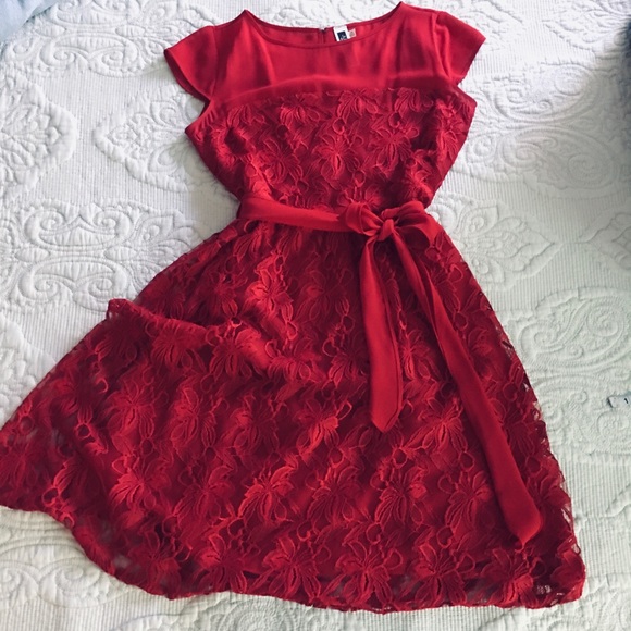 Julian Picon Dresses & Skirts - Red Lace Dress